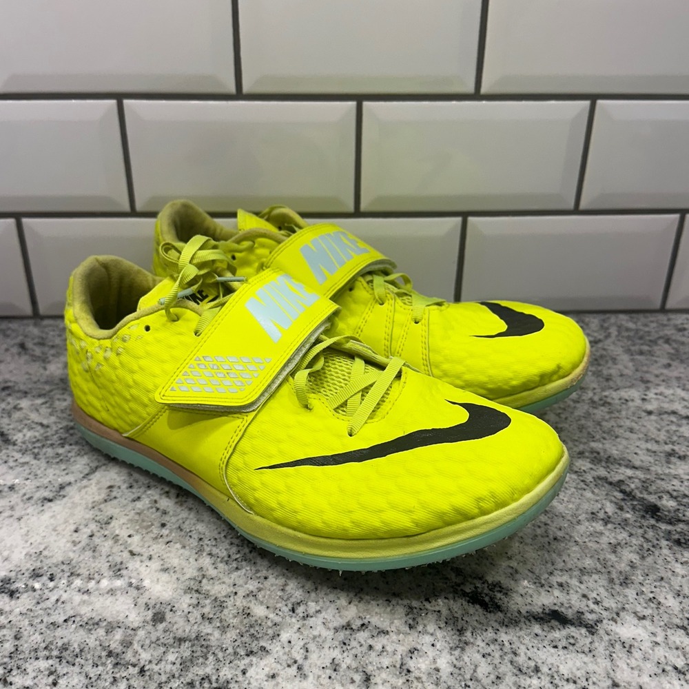 Nike Mens 10 Zoom Rival SD 2 Throwing Shoes Volt Yellow DR9922-700 Track Spikes